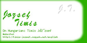 jozsef timis business card